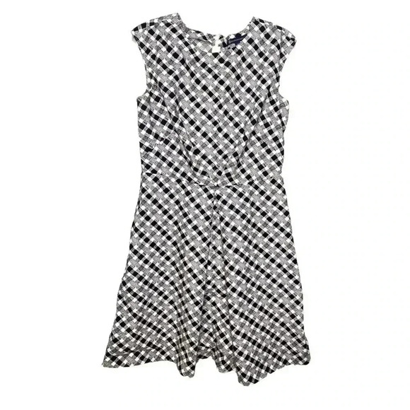 Brooks Brothers Gingham Plaid Pleated Front Dress - Picture 1 of 9
